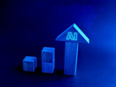 AI information analysis, Artificial intelligence growth business technology.. Stock Photos