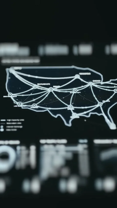 AI Infrastructure Resource Allocation Interface Stock Footage 340141493