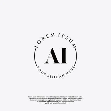 AI Initial handwriting logo design Stock Illustration
