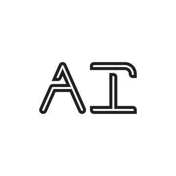 Ai initial letter vector logo icon Stock Illustration