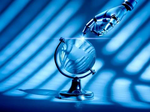 AI innovation, Artificial intelligence with generative tools service. Foto stock