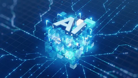 AI Integrated Big Data Network Concept Stock Footage 278070128