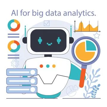 Ai integration. Artificial intelligence and human synergy. Neural network 스톡 일러스트