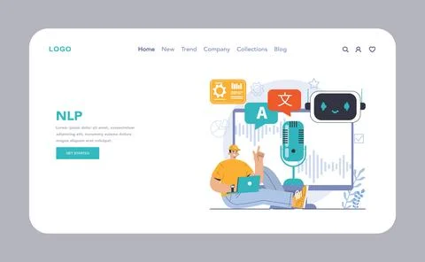 Ai integration. Artificial intelligence and human synergy. Neural network Stockillustratie