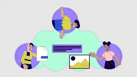 AI integration in software development line 2D animation. 스톡 동영상 270059831