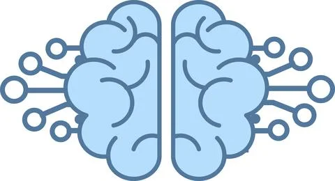 Ai Intelligence with Brain Symbol, Digital Circuit Board, circuit board, se.. Stock Illustration