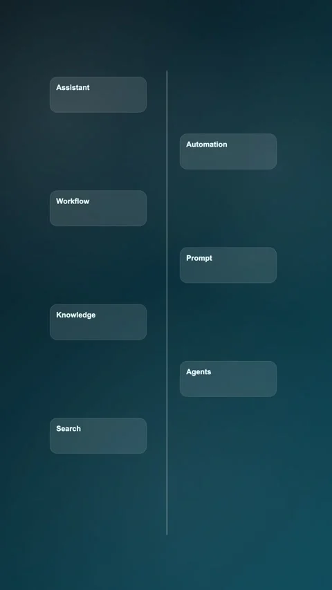 AI Knowledge Hub Premium Gradient SaaS Interface Vertical Animation 库存影片 345154537
