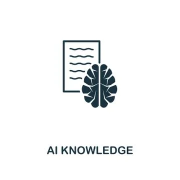Ai Knowledge icon. Premium style design from artificial intelligence icon Stock Illustration
