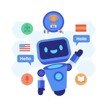 AI Language Learning Chatbot with Multilingual Learning Platform イラスト素材