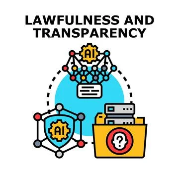 Ai lawfulness and transparency managing personal data privacy 스톡 일러스트