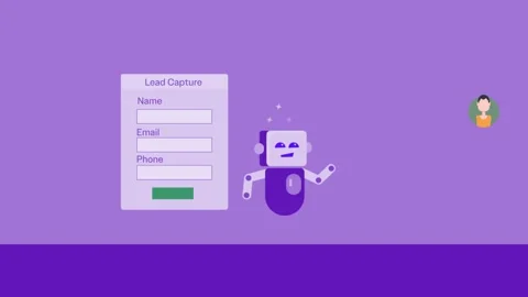 AI lead generation capture customer data automatically. Stock Footage 337956116