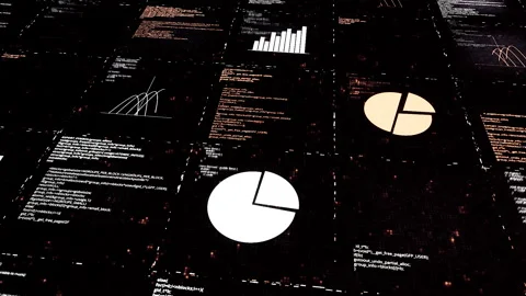 AI learning and analytics process, artificial Intelligence concept. Animation Stock Footage 171417758