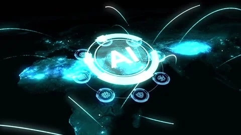AI Learning and Artificial Intelligence Concept. Business, modern technology, Stock Footage 146496082