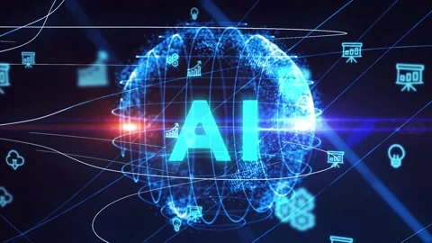 AI Learning and Artificial Intelligence Concept. Business, modern technology, Stock Footage 147542146