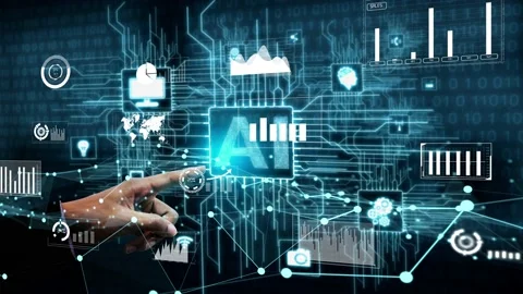 AI Learning and Artificial Intelligence conceptual . Stock Footage 159725310