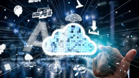 AI Learning and Artificial Intelligence conceptual . Stock Footage 165654732