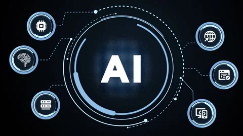 AI Learning and Artificial Intelligence Concept. Business, modern technology, Vídeo Stock 165967292