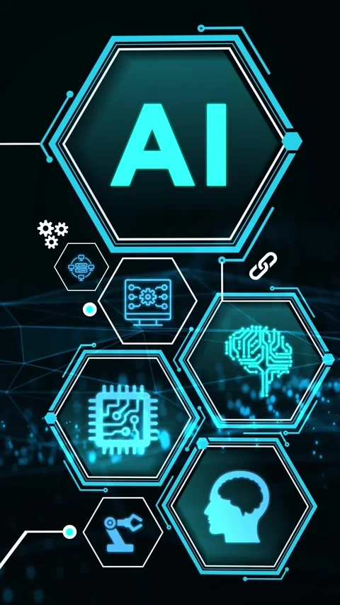 AI Learning and Artificial Intelligence Concept. Business, modern technolog.. Stock Footage 280963996