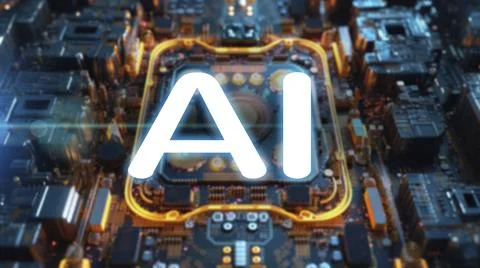 AI Learning and Artificial Intelligence Concept. Stock Illustration