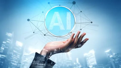 AI Learning and Artificial Intelligence Concept. 스톡 사진