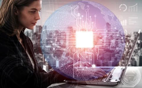 AI Learning and Artificial Intelligence Concept.. Foto stock