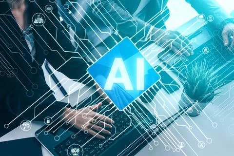 AI Learning and Artificial Intelligence Concept. 스톡 사진