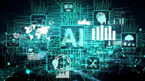 AI Learning and Artificial Intelligence conceptual . Foto stock