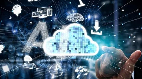 AI Learning and Artificial Intelligence conceptual . 스톡 사진