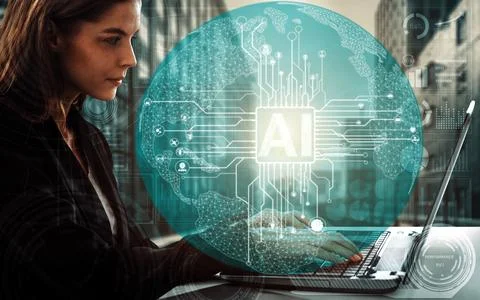 AI Learning and Artificial Intelligence Concept. uds 스톡 사진
