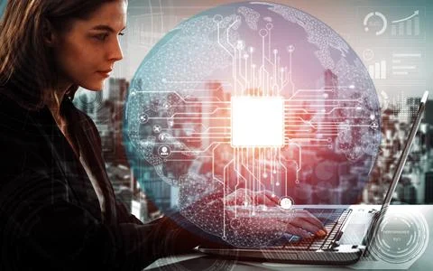AI Learning and Artificial Intelligence Concept. uds Foto stock