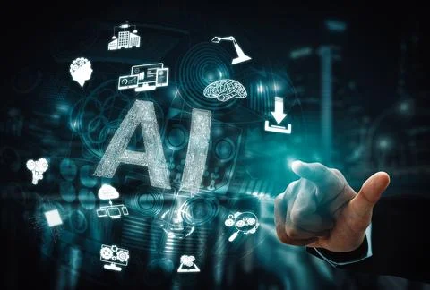 AI Learning and Artificial Intelligence Concept. uds 스톡 사진