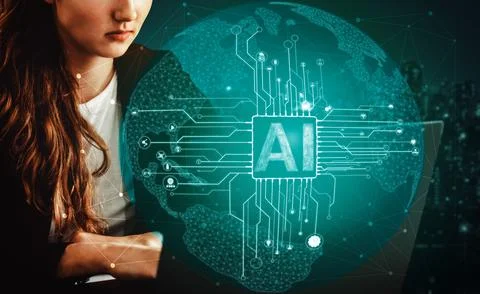 AI Learning and Artificial Intelligence Concept. uds Stock Photos