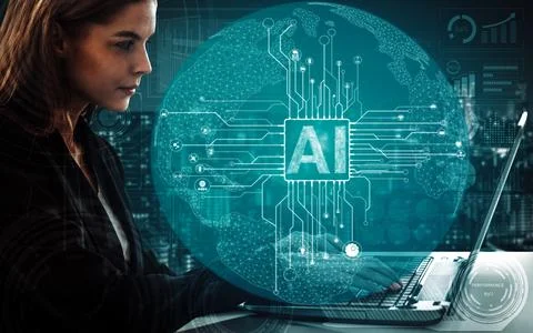 AI Learning and Artificial Intelligence Concept. uds 스톡 사진
