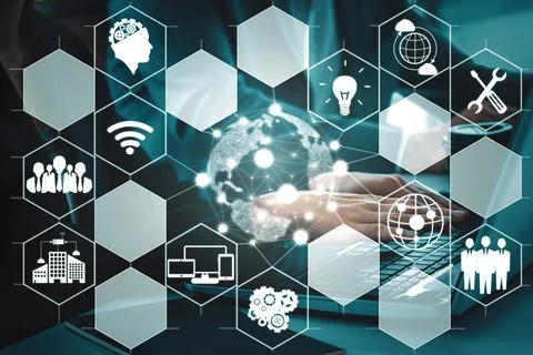 AI Learning and Artificial Intelligence Concept. uds Foto stock