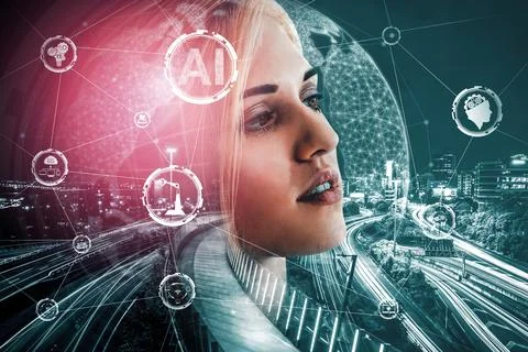 AI Learning and Artificial Intelligence Concept. uds 库存照片