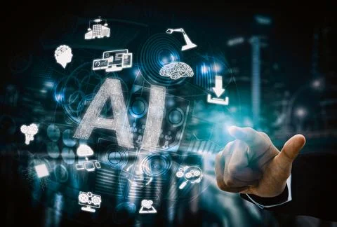 AI Learning and Artificial Intelligence Concept. uds 스톡 사진