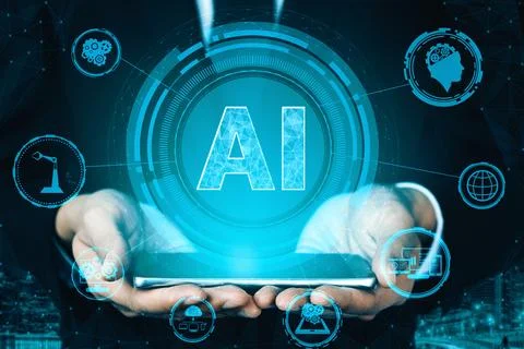 AI Learning and Artificial Intelligence Concept. uds 스톡 사진