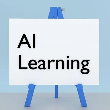 AI Learning Concept Illustrazione stock