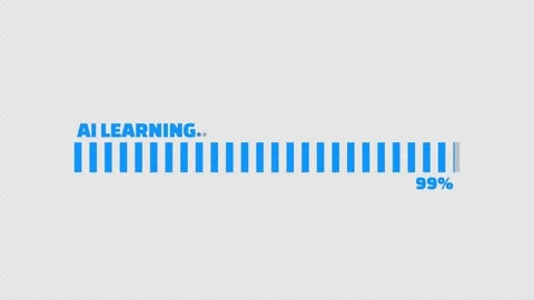AI learning loading bar animation for machine learning progress Stock Footage 335895209
