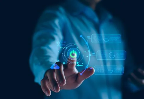 AI learning machine technology concept. AI development to help work, AI Lea.. 스톡 사진