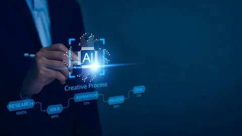 AI learning machine technology concept. AI development to help work, AI Learn 스톡 사진