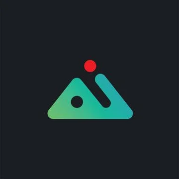 Ai letter triangle icon vector concept design template Illustration