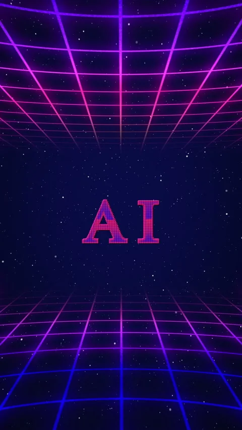 AI lettering in the style of a 90s computer game. Stock Footage 302851047