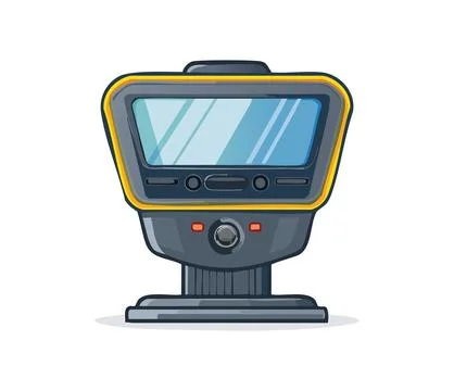 A AI Lidar Sensor simple illustration Illustrazione stock