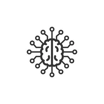 AI line icon. Vector signs for web graphics. Stock Illustration