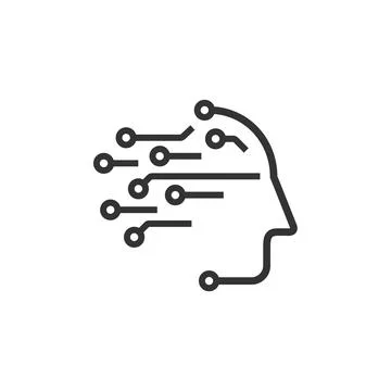 AI line icon. Vector signs for web graphics. Stock Illustration