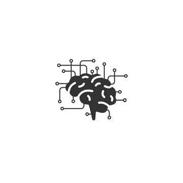 AI line icon. Vector signs for web graphics. 스톡 일러스트
