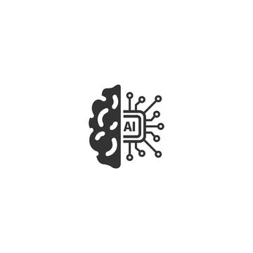 AI line icon. Vector signs for web graphics. Stock Illustration