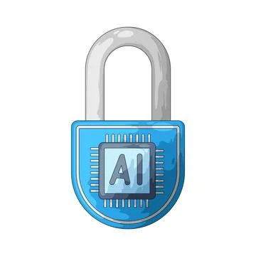 AI lock illustration Stock Illustration