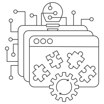 AI Logical models icon Stockillustratie